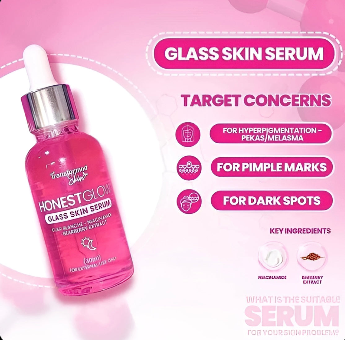 Honest Glow Glass Skin Serum 30ml