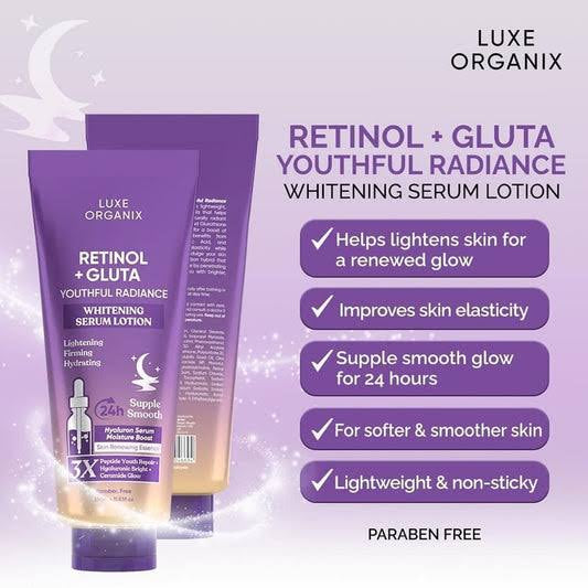 Luxe Organix Retinol and Gluta Youthful Radiance Lotion 350ml